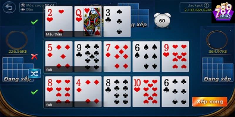 Thứ tự bài mậu binh chiến thuật sắp xếp